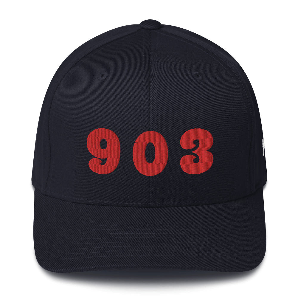 Cap 903 Red Thread FlexFit Structured Twill Cap