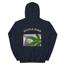 Load image into Gallery viewer, Hoodie/ Hustle Hard Unisex Hoodie (Back)
